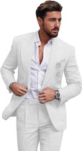 Cargar la imagen en la vista de la galería, Summer Casual Linen Men's Slim Fit 2 Piece Suit
