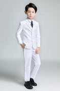 Charger l'image dans la visionneuse de la galerie, White Tuxedo 5 Piece Boys Suits
