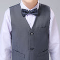 Bild in Galerie-Betrachter laden, Grey Formal Classic 4 Piece Boy's Formal Suits With Vest+Pants+Shirt+Tie
