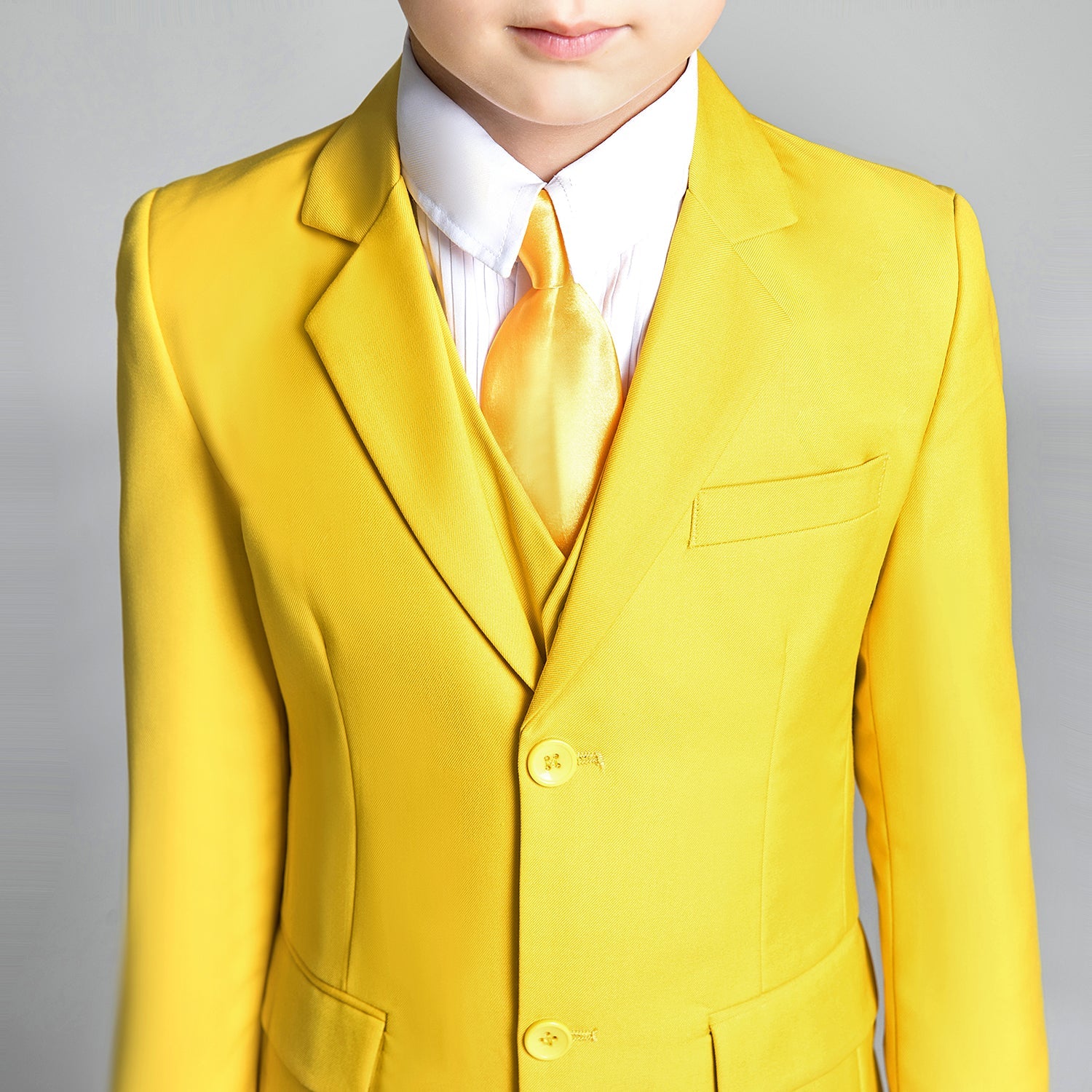 Yellow Popular Suits 5 Piece Boys Suits