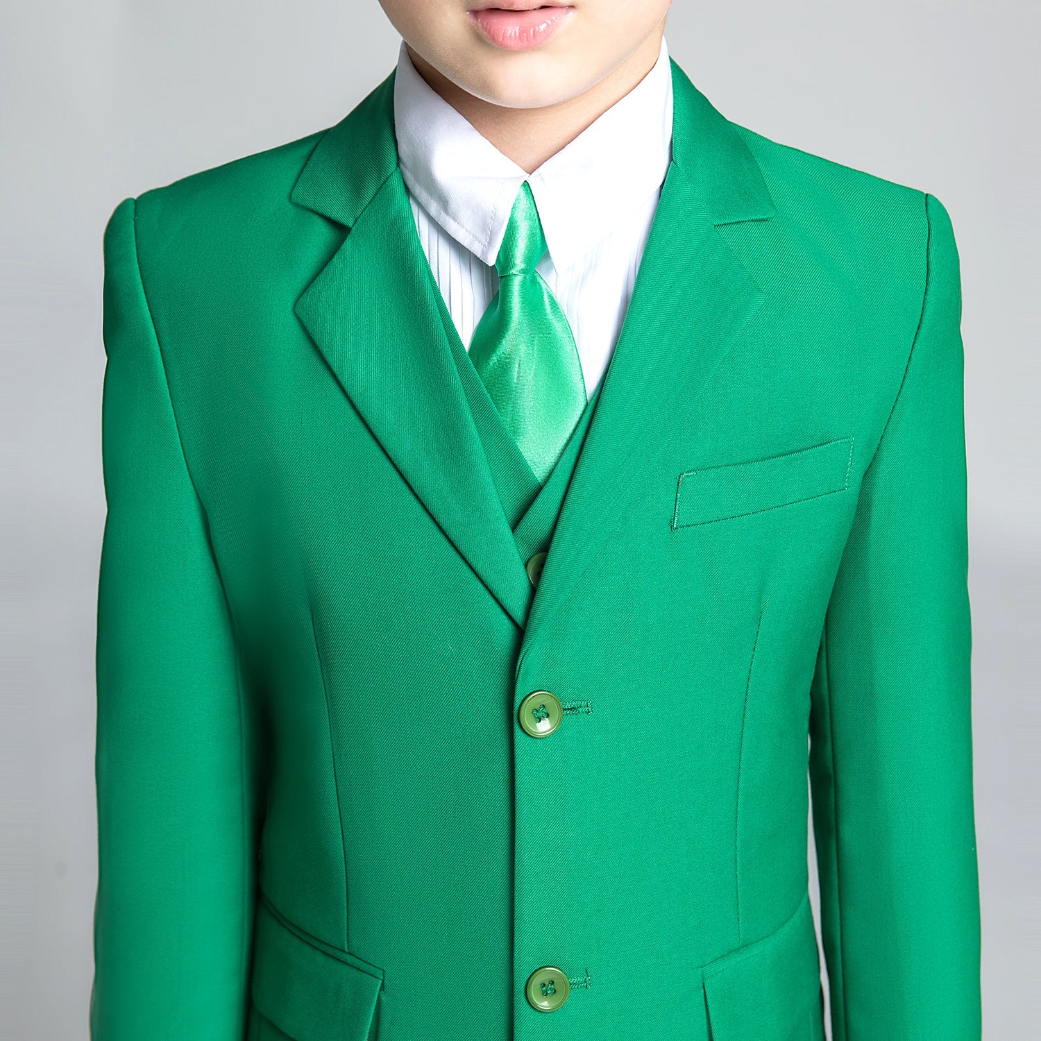 Green Kid Boys Classic 5 Piece Boys Suits