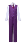 Load image into Gallery viewer, Purple 2 Piece Kids Boys' Vest and Pants Dress Suits Set
