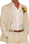 Charger l'image dans la visionneuse de la galerie, Summer Casual  Beach Wedding  2 Piece Linen Men Suits
