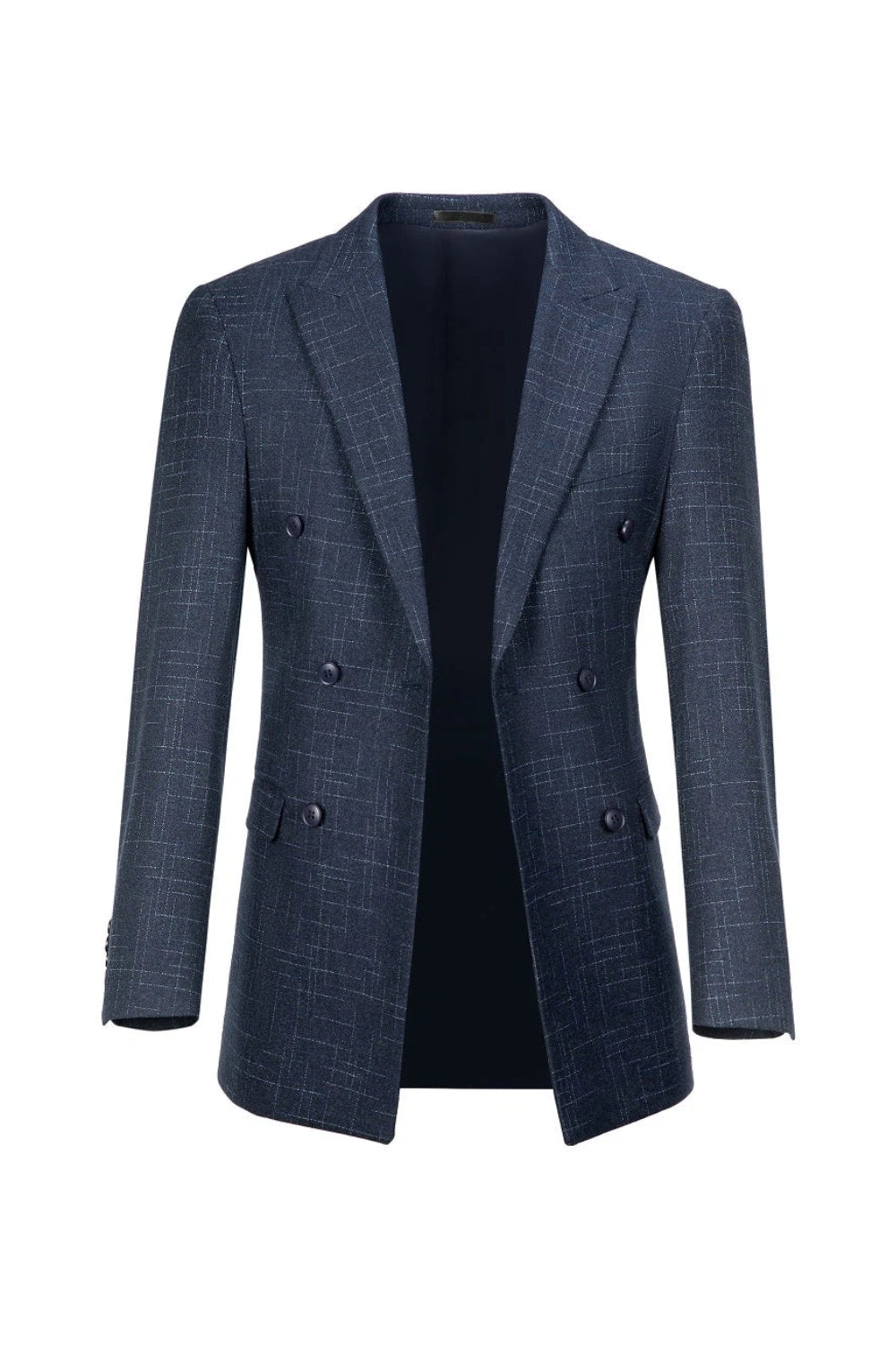 Men's Plaid Double Breasted Blazer