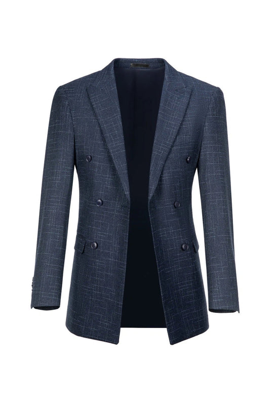 Men's Plaid Double Breasted Blazer