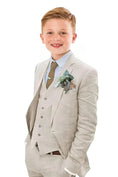 Bild in Galerie-Betrachter laden, Summer Casual Linen 3 Piece Boys Suit Jacket Vest Pant Set
