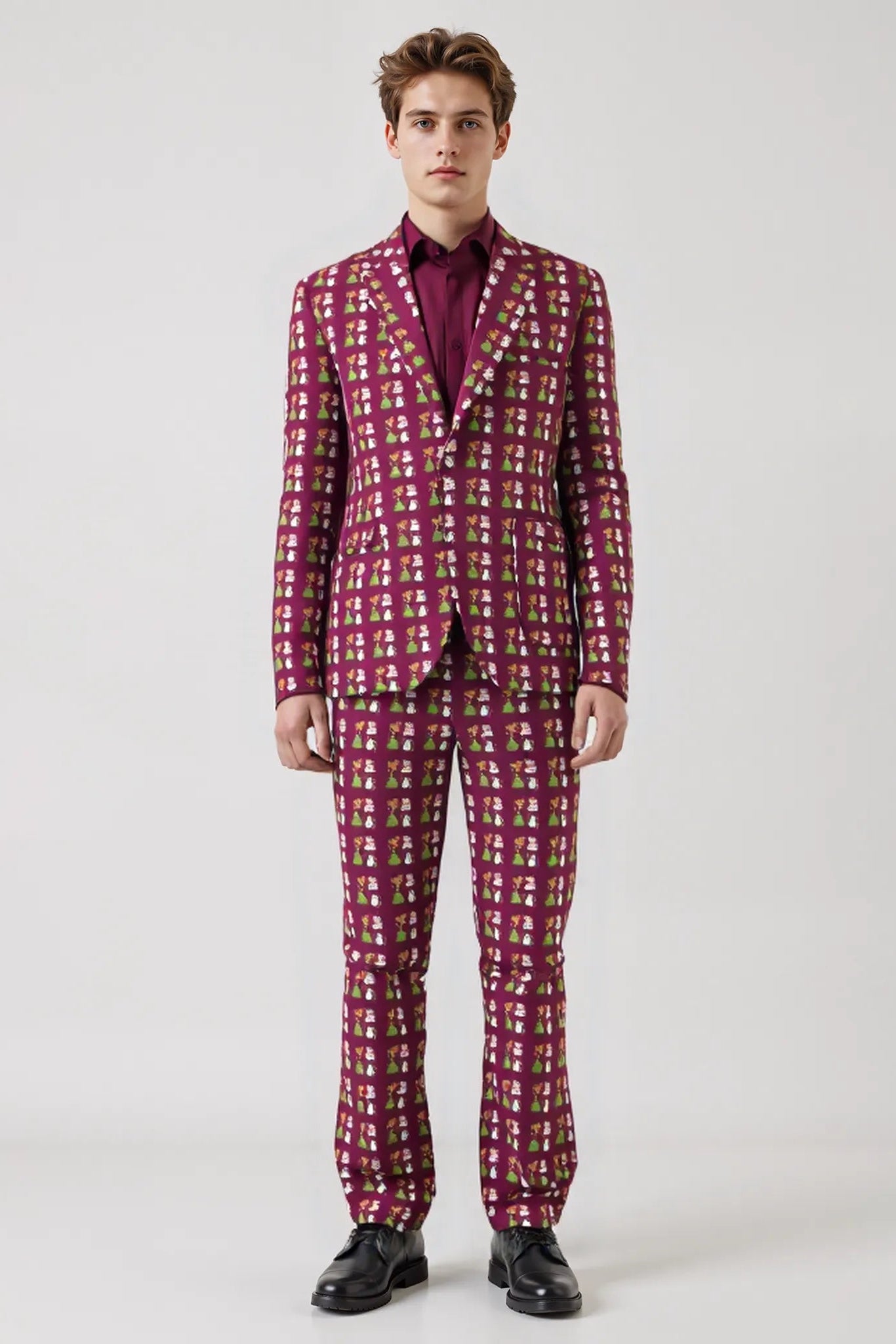 Men's Snowman Christmas Eve Party 2 Piece Suit