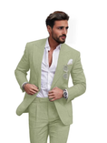 Cargar la imagen en la vista de la galería, Summer Casual Linen Men's Slim Fit 2 Piece Suit
