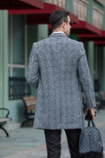 Cargar la imagen en la vista de la galería, Men's Wool Coat Winter Double Breasted Long Coat 2780
