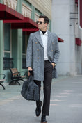 Load image into Gallery viewer, Men's Wool Coat Winter Double Breasted Long Coat 2780
