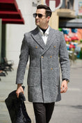 Load image into Gallery viewer, Men's Wool Coat Winter Double Breasted Long Coat 2780
