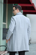 Cargar la imagen en la vista de la galería, Men's Coat Winter Trench Long Coat With Pockets 2772
