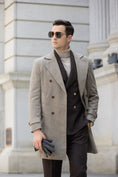 Cargar la imagen en la vista de la galería, Men's Coat Winter Double Breasted Long Coat 2770
