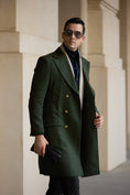 Charger l'image dans la visionneuse de la galerie, Men's Wool Coat Winter Double Breasted Long Coat 2776
