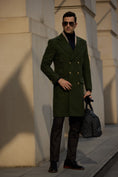 Cargar la imagen en la vista de la galería, Men's Wool Coat Winter Double Breasted Long Coat 2776
