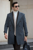 Load image into Gallery viewer, Men's Coat Winter Double Breasted Long Coat 2796
