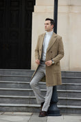 Cargar la imagen en la vista de la galería, Men's Wool Coat Winter Double Breasted Long Coat 2775
