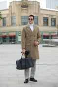 Cargar la imagen en la vista de la galería, Men's Wool Coat Winter Double Breasted Long Coat 2775
