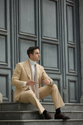 Charger l'image dans la visionneuse de la galerie, Unique Design Corduroy Suit 2 Pieces Men's Suits Jacket+Pants 2786
