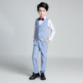 Load image into Gallery viewer, Denim Blue Classic 5 Piece Boys Suits
