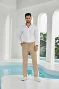 Cargar la imagen en la vista de la galería, Seersucker Striped Men's Summer Pants
