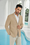 Seersucker Striped Men's Summer Blazer