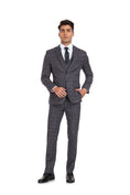 Charger l'image dans la visionneuse de la galerie, Plaid Men's 3 Piece Slim Fit Suits (MORE COLORS+)
