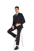 Charger l'image dans la visionneuse de la galerie, Stripe Men's 3 Piece Suits for Party, Wedding and Business(MORE COLORS+)
