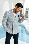 Cargar la imagen en la vista de la galería, Designer Style New Men's Double Breasted Blazer
