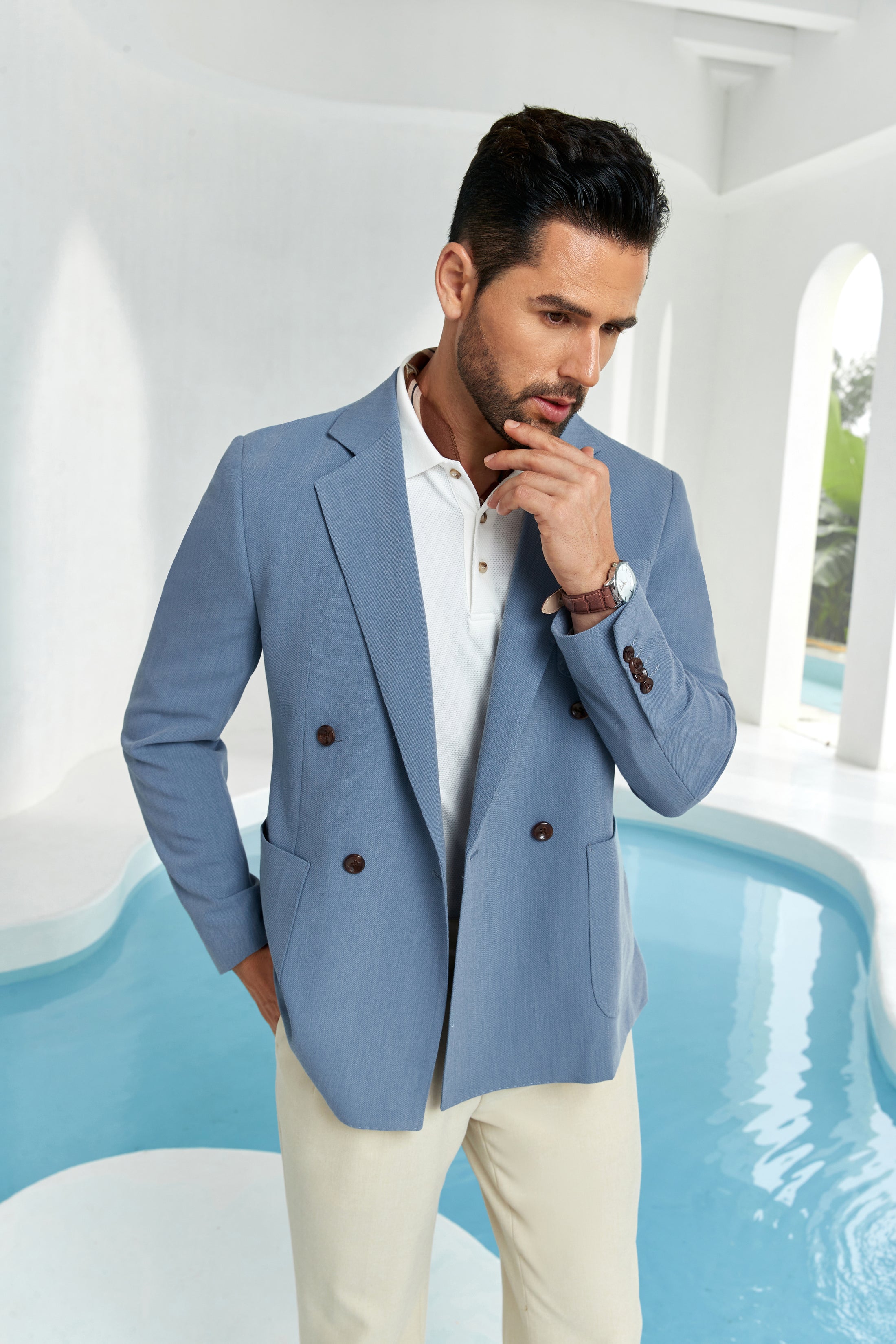 Designer Style New Men's Double Breasted Blazer