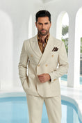 Cargar la imagen en la vista de la galería, Designer Style Double Breasted 2 Pieces Men's Suits Jacket+Pants
