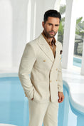 Charger l'image dans la visionneuse de la galerie, Designer Style Double Breasted 2 Pieces Men's Suits Jacket+Pants
