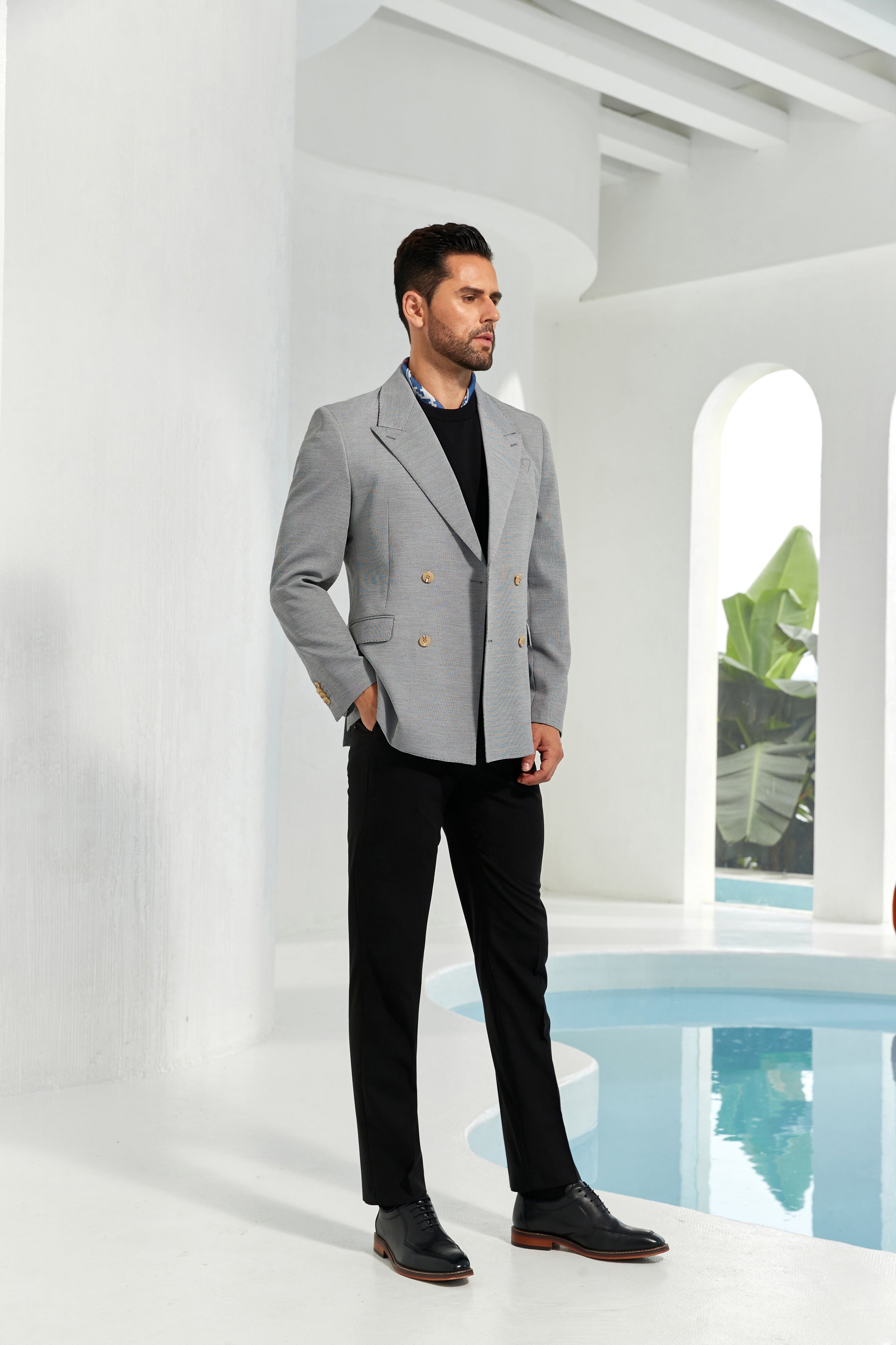 Designer Style New Men's Double Breasted Blazer