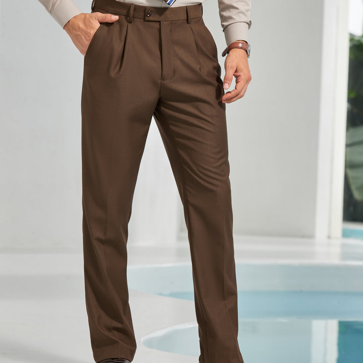 Men's Coffee Formal Pants Men's Coffee Formal Pants