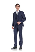 Bild in Galerie-Betrachter laden, Plaid Men's 3 Piece Slim Fit Suits (MORE COLORS+)
