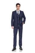 Cargar la imagen en la vista de la galería, Plaid Men's 3 Piece Slim Fit Suits (MORE COLORS+)
