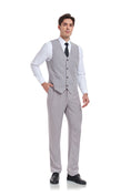 Cargar la imagen en la vista de la galería, Linen 2 Pieces Vest+Pants Set V-Neck Slim Fit Casual Waistcoat Suit
