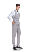 Bild in Galerie-Betrachter laden, Linen 2 Pieces Vest+Pants Set V-Neck Slim Fit Casual Waistcoat Suit
