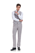 Cargar la imagen en la vista de la galería, Linen 2 Pieces Vest+Pants Set V-Neck Slim Fit Casual Waistcoat Suit
