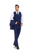 Load image into Gallery viewer, Navy Party Business Banquet 3 Piece Men Suits
