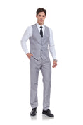 Charger l'image dans la visionneuse de la galerie, Men's Suits 2 Pieces Vest+Pants Set V-Neck Slim Fit Casual Waistcoat Suit
