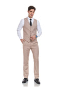 Charger l'image dans la visionneuse de la galerie, Men's Suits 2 Pieces Vest+Pants Set V-Neck Slim Fit Casual Waistcoat Suit
