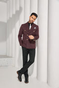 Cargar la imagen en la vista de la galería, Designer Style New Men's Double Breasted Blazer
