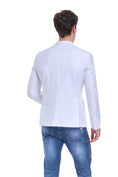 Cargar la imagen en la vista de la galería, White Men's Two Button Blazer for Party, Wedding and Business
