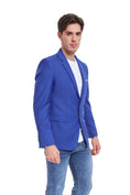 Cargar la imagen en la vista de la galería, Royal Blue Men's Two Button Blazer for Party, Wedding and Business
