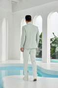 Cargar la imagen en la vista de la galería, Seersucker Striped Blazer Pants 2 Piece Men's Summer Suit
