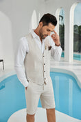 Load image into Gallery viewer, Beige Linen Beach Wedding Men Summer Suits (MORE CHOICE+)🔥
