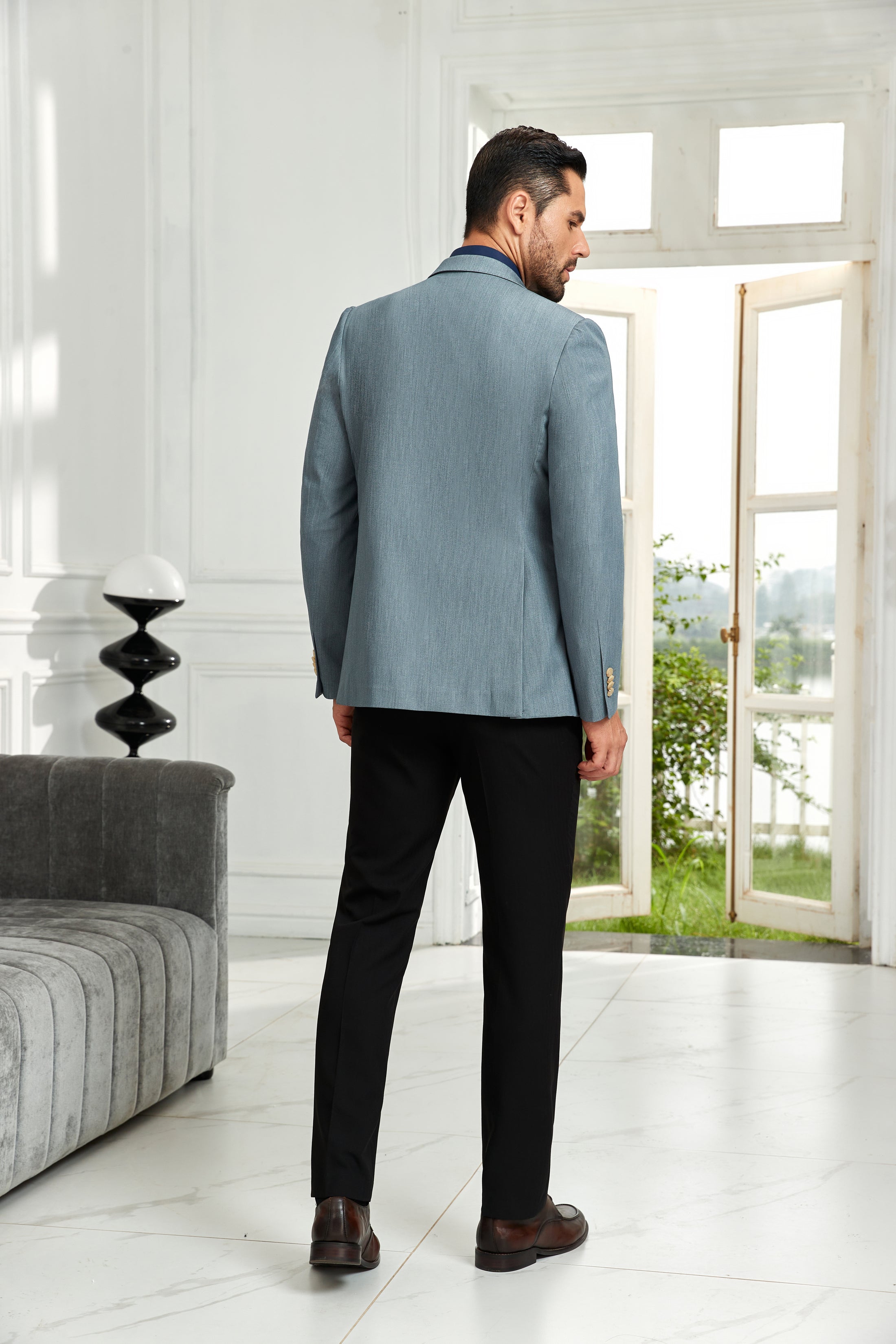 Designer Style Unique Design Two Button Men's Blazer