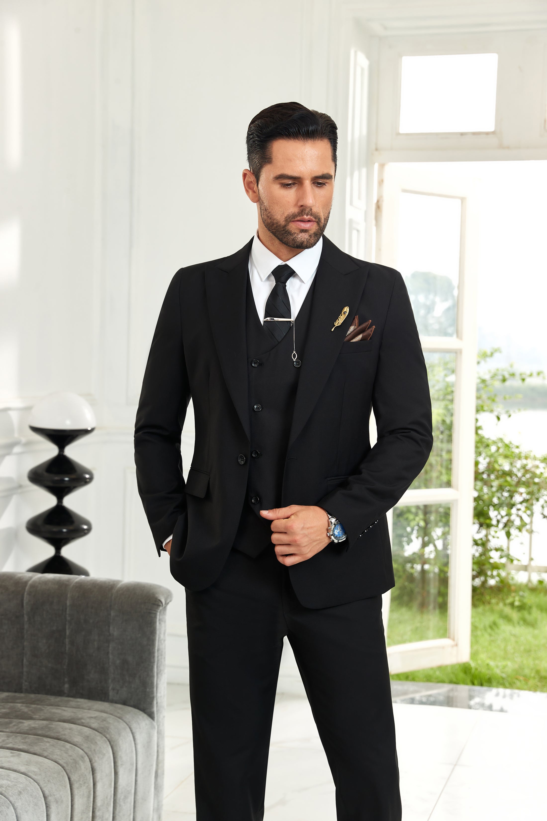 Designer Style Unique Design Modern 3 Pieces Men Suits