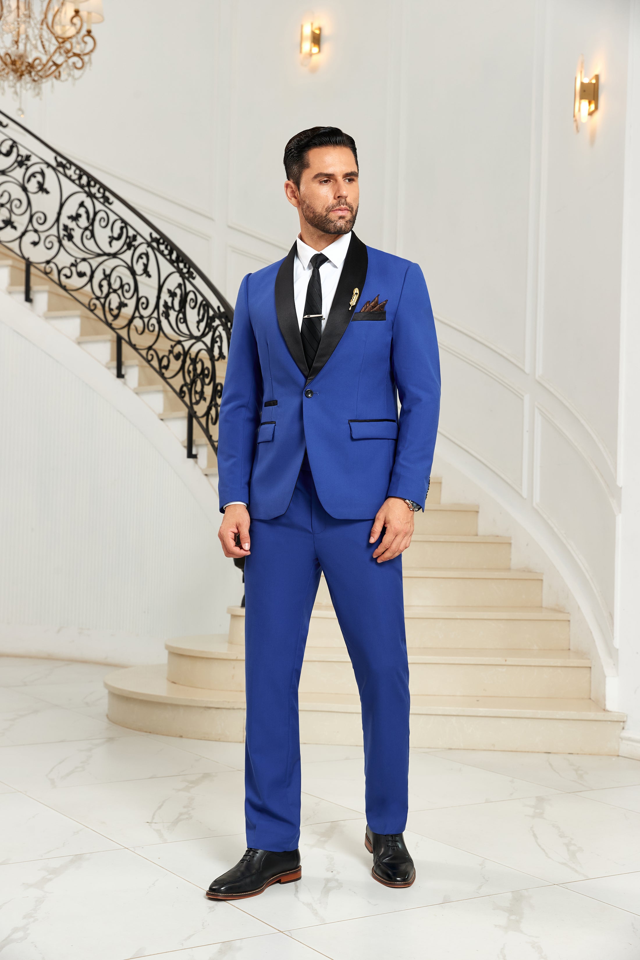 Designer Style Unique Design 2 Pieces Men's Suits Jacket+Pants